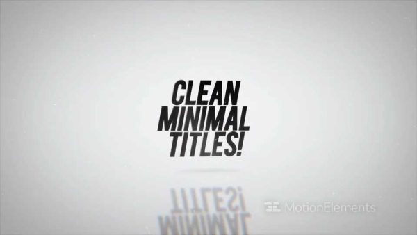 Clean Minimal Titles