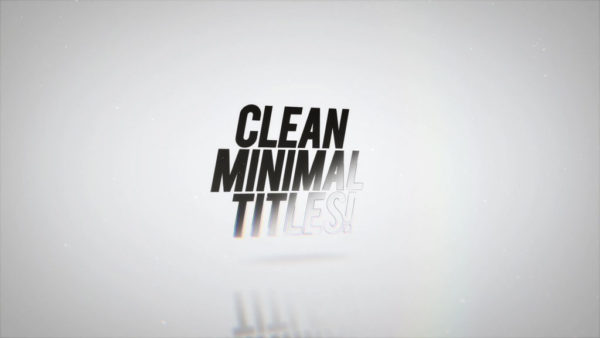 Clean Minimal Titles