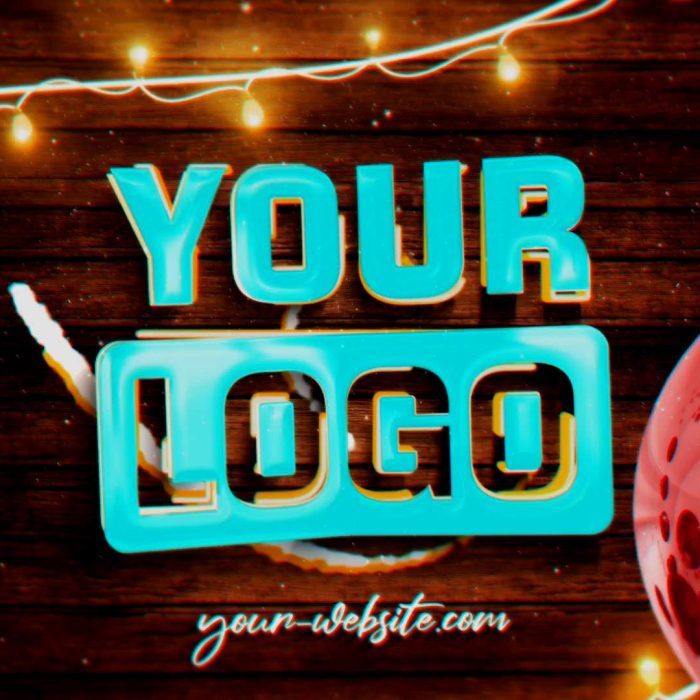 Holiday logo animation with ornament design