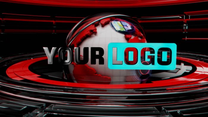24 News Intro template broadcast logo animation preview