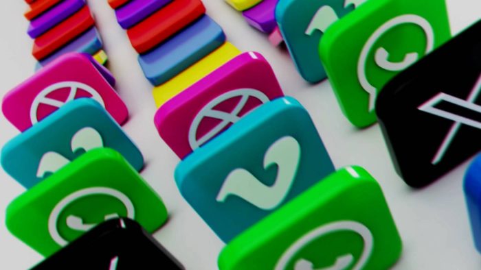 3D Social Reveal template social media logo animation preview