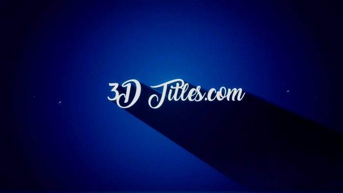 3D Titles cinematic text animation After Effects