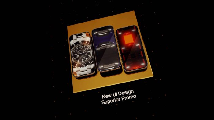 Black Phone Mockup 4 template dark UI app animation preview