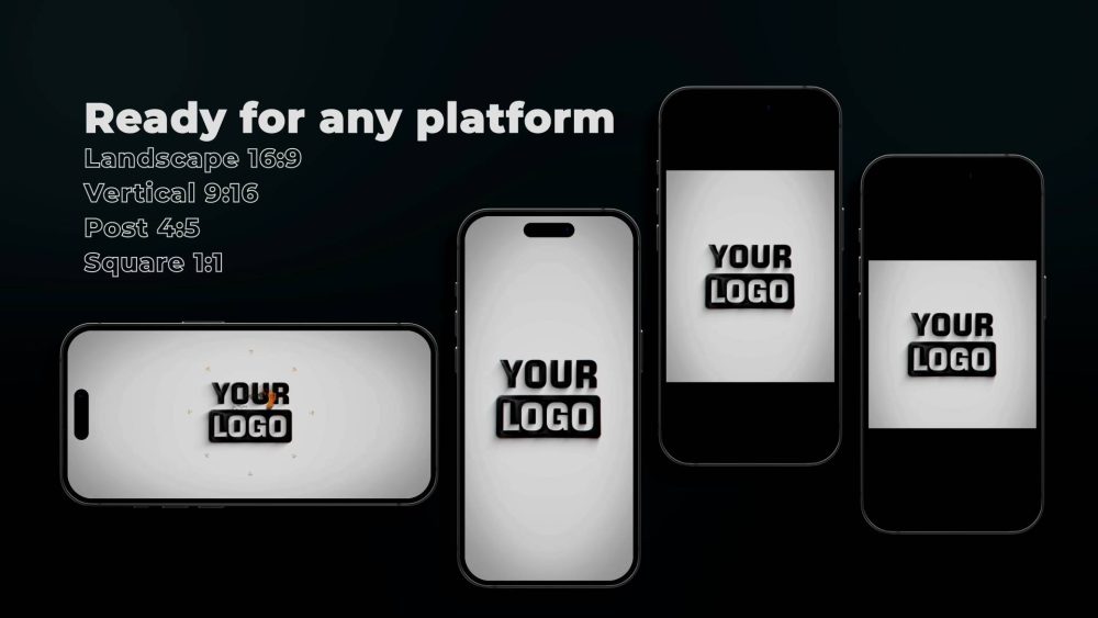 Brushstroke Identity template paint stroke logo animation preview