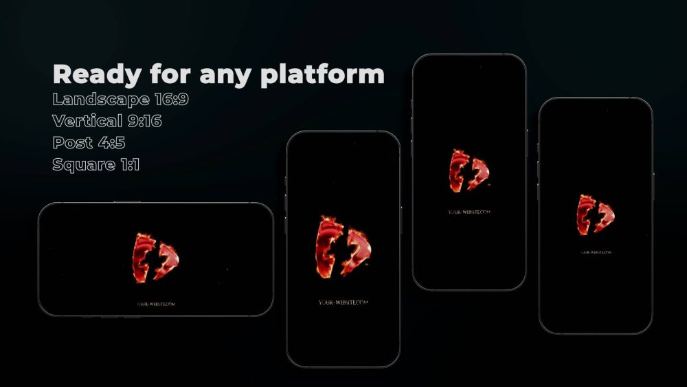 Burn And Ignite Unveil template ember fire logo animation preview