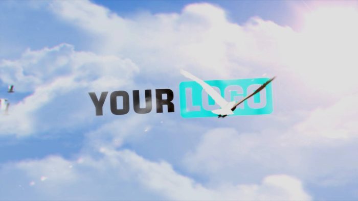 Cinematic Sky Reveal template sky cloud logo animation preview