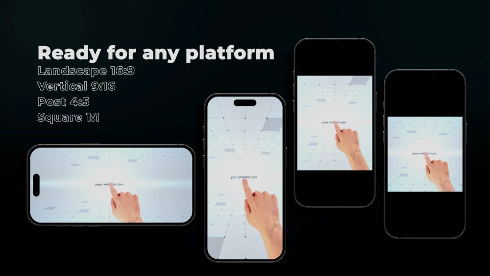 Clean Cubes Unveil template modular logo animation preview