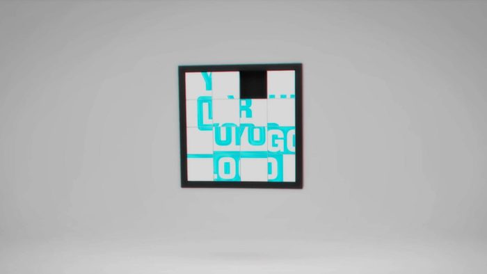 Clean Puzzle Unveil template puzzle piece logo animation preview