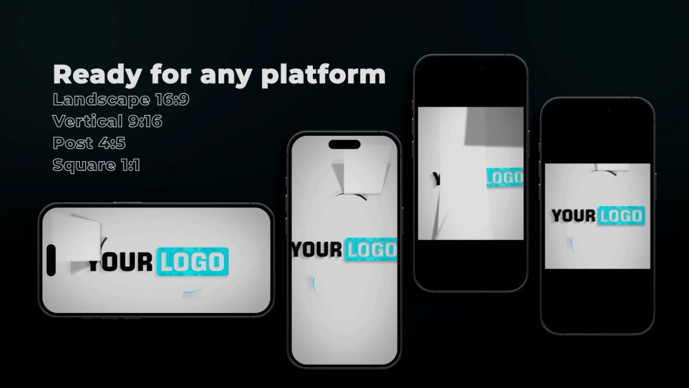 Clean Unfold Reveal template unfolding logo animation preview