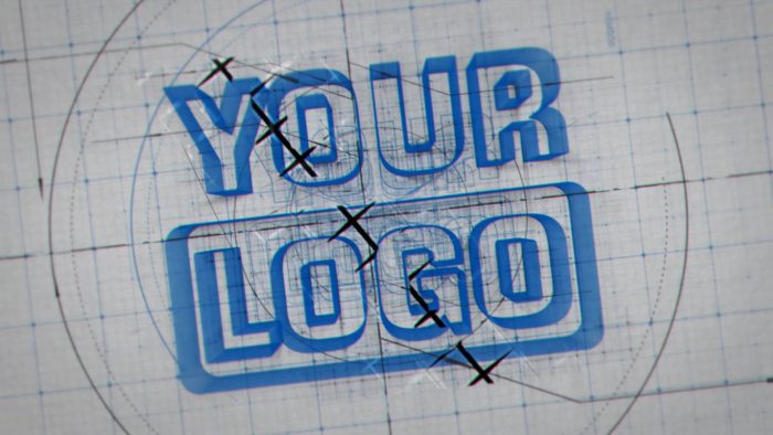 Construction Intro template structural logo animation preview