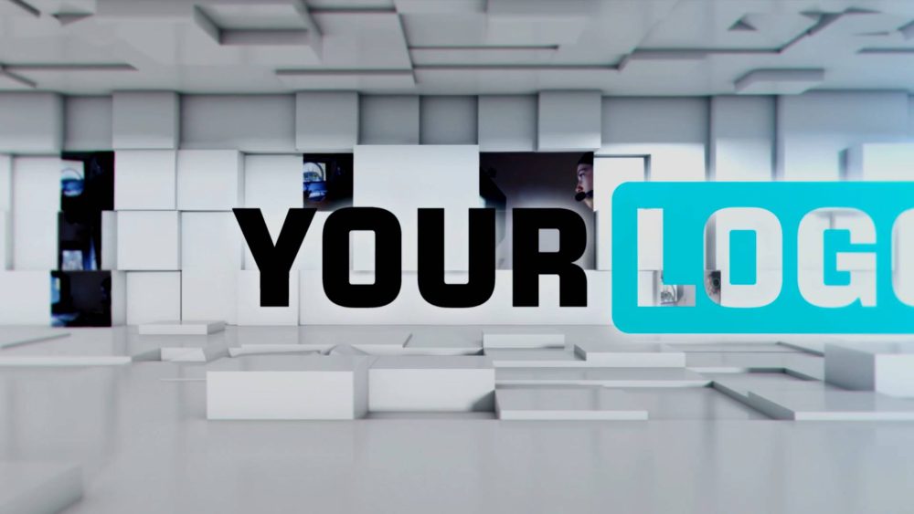 Corporate Cubes Showcase template cube logo animation preview
