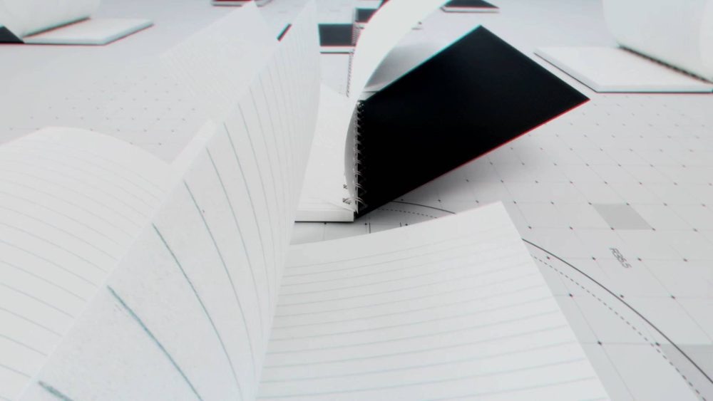 Corporate Notebook Reveal template notebook flip animation preview