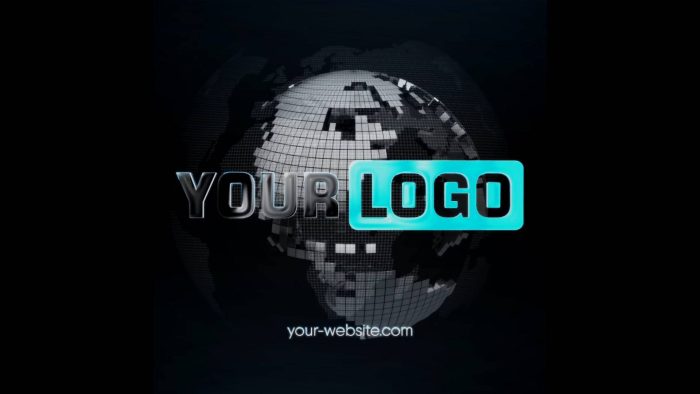 Cube Earth Unveil template globe and cube logo animation preview
