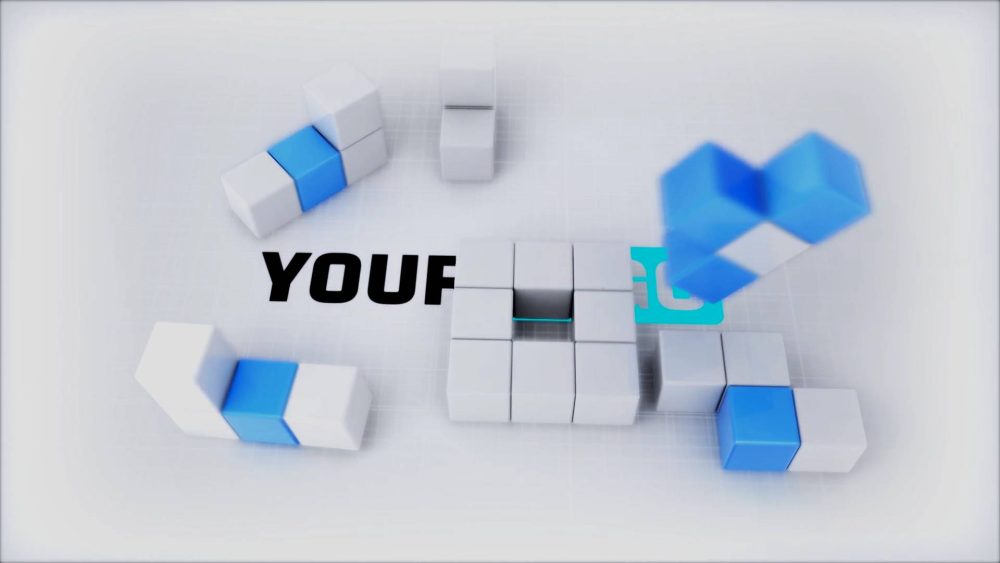 Cube Logic Opener template cube puzzle logo animation preview