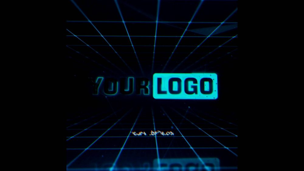 Digital Wire Reveal template futuristic wireframe logo animation preview