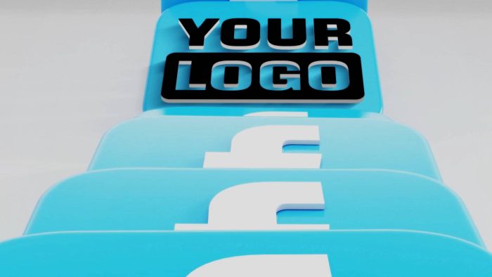 Domino Social Intro template domino chain logo animation preview