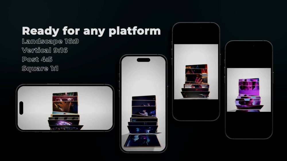 Dynamic Display template kinetic panel logo animation preview