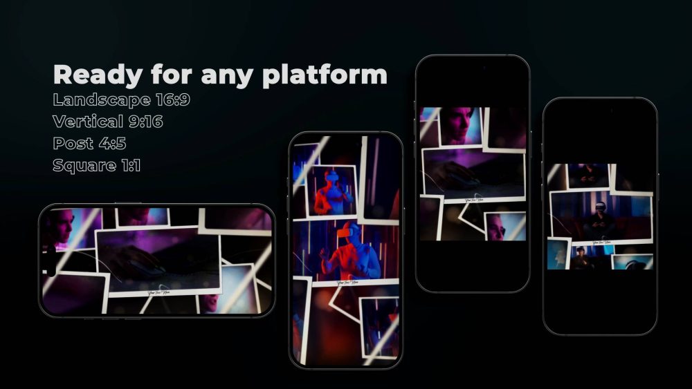 Dynamic Photo Slideshow template image montage animation preview