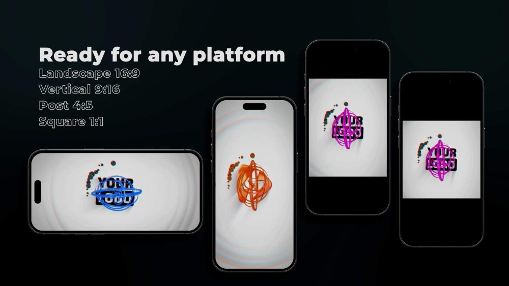 3D logo animation template