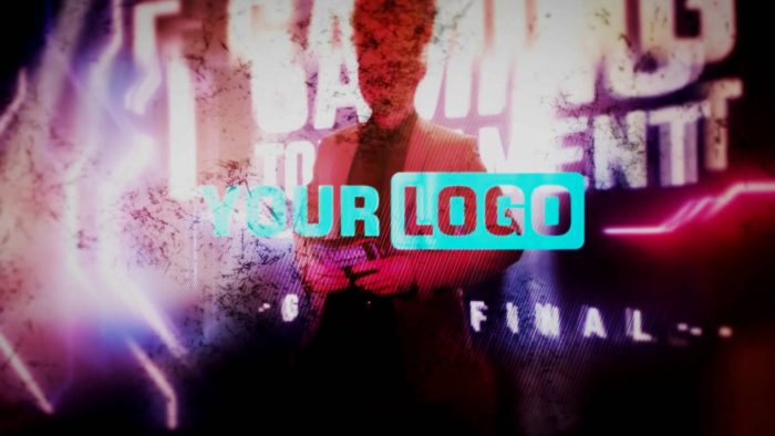 Dynamic Stomp Entrance template powerful logo drop animation preview