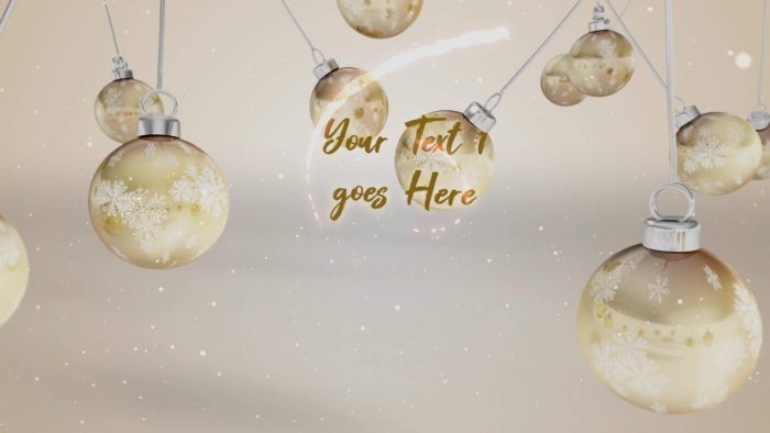 elegant baubles swing logo animation