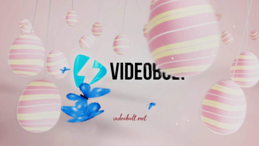 Elegant swinging eggs animation for Easter branding