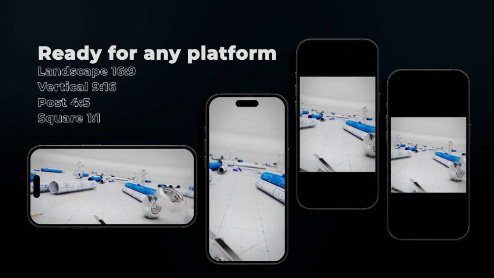 Engineer Blueprint Unveil template blueprint logo animation preview