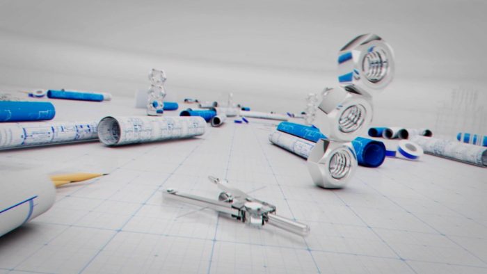 Engineer Blueprint Unveil technical reveal After Effects