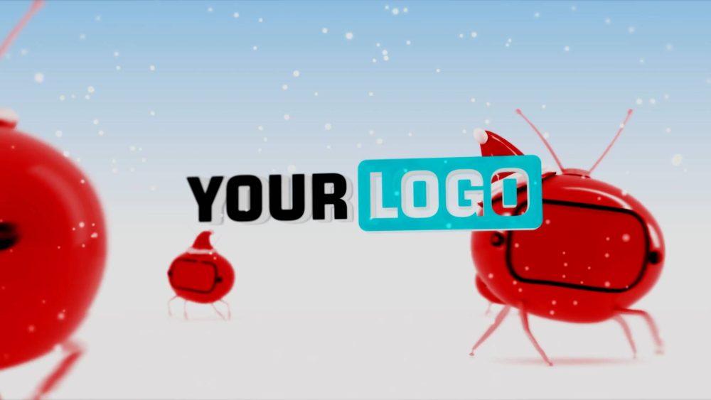 Festive Channel Opener template holiday logo animation preview
