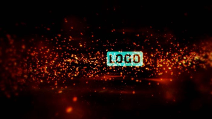 Fiery Reveal Spectacle template flame spark logo animation preview