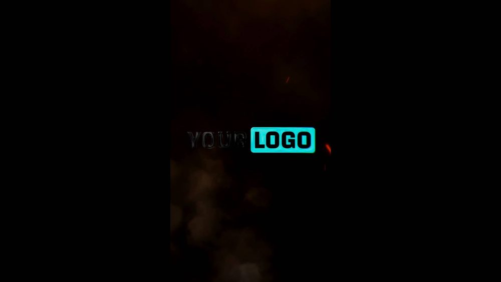 Flamethrower Unveil template fiery logo animation preview