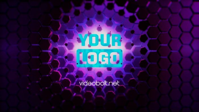 Futuristic Intro template high‑tech logo animation preview