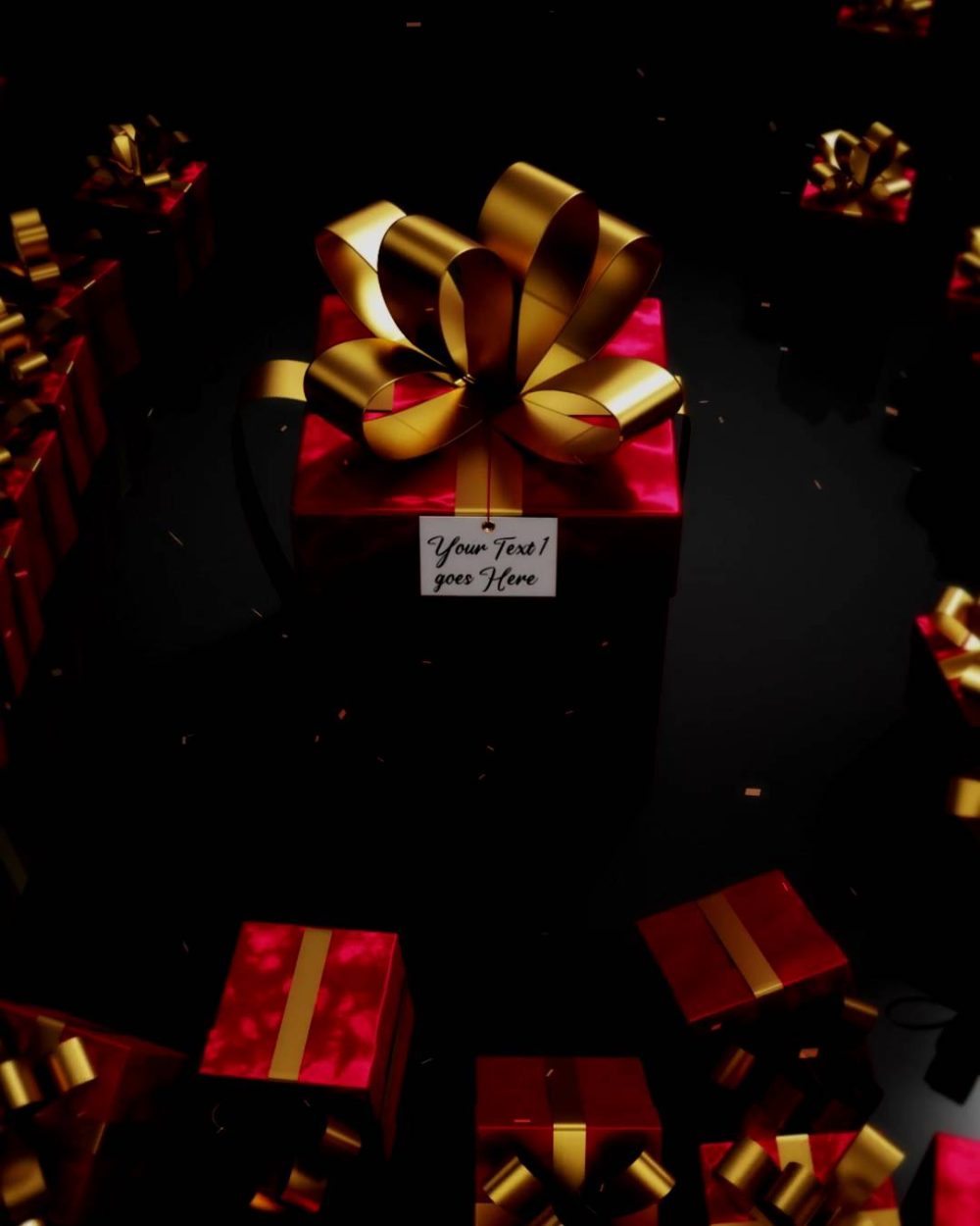 Gift For You template gift box logo reveal preview