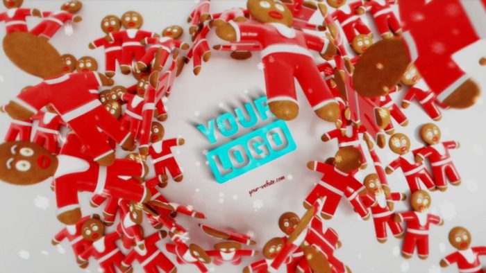 Gingerbread Christmas Reveal Template festive animation preview