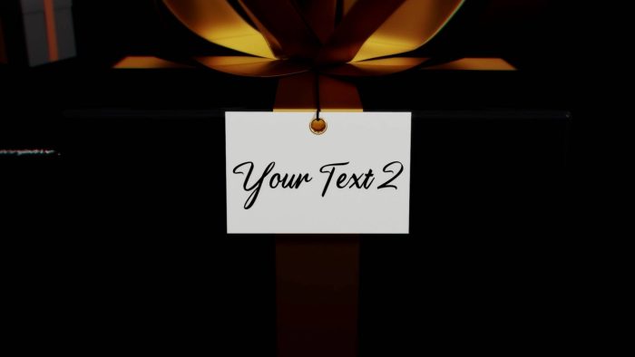 Golden Elegant Present template gold gift box logo animation preview