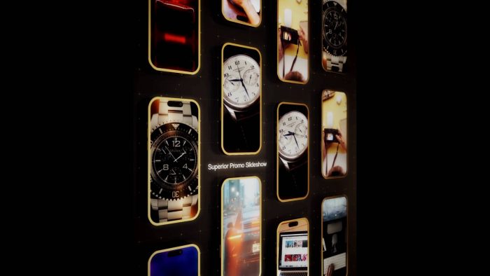 Golden Phone Mockup 8 template premium app animation preview