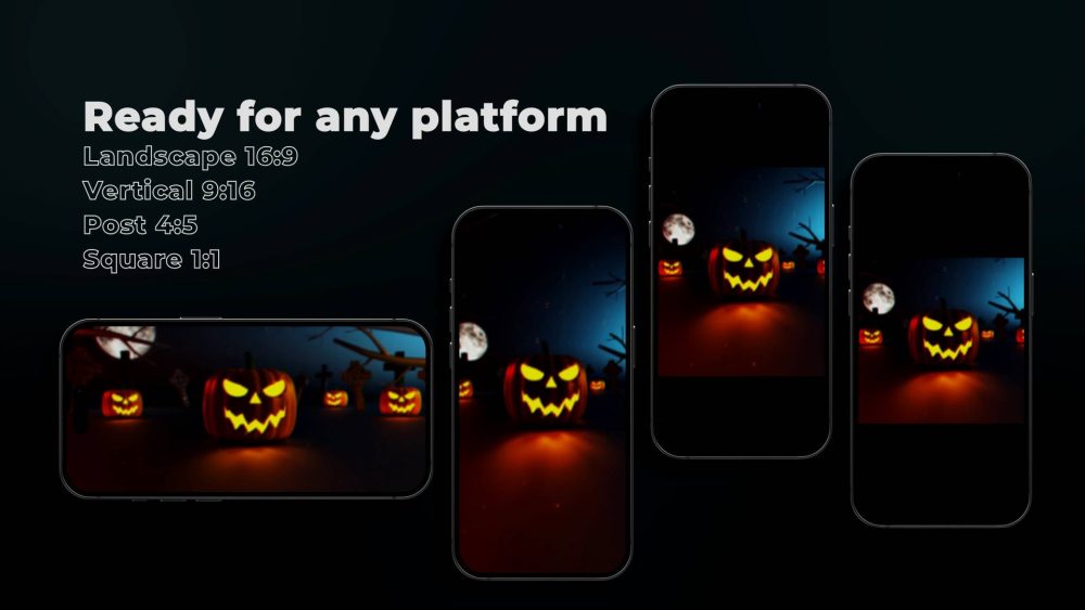 Halloween Party Unveil template spooky logo animation preview