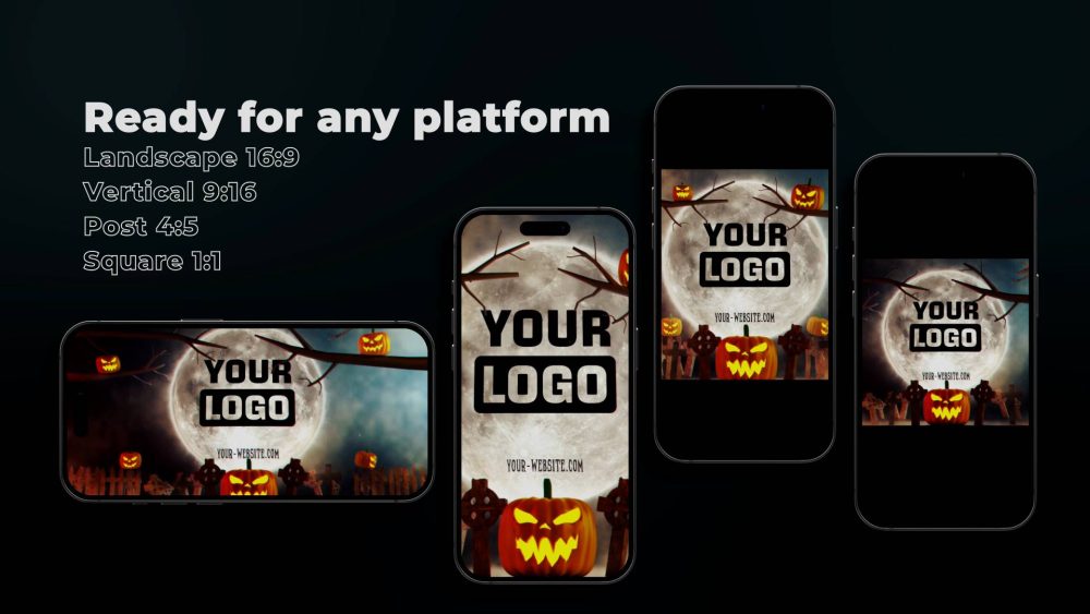 Halloween Pumpkins Unveil template pumpkin logo animation preview