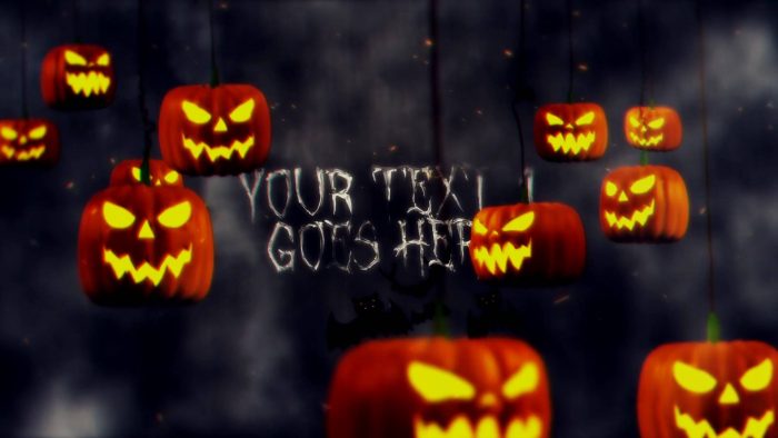 Halloween Scary Pumpkins template haunted pumpkin logo animation preview