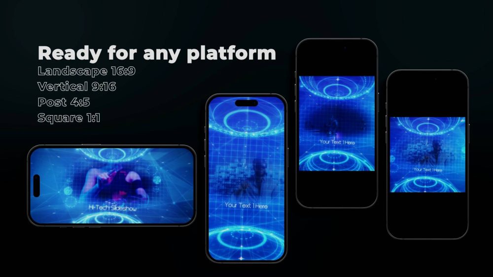 Hi Tech Slideshow Reveal template tech logo slideshow animation preview