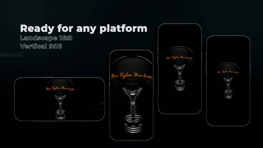 Jumping Bulb Reveal template energetic logo animation preview