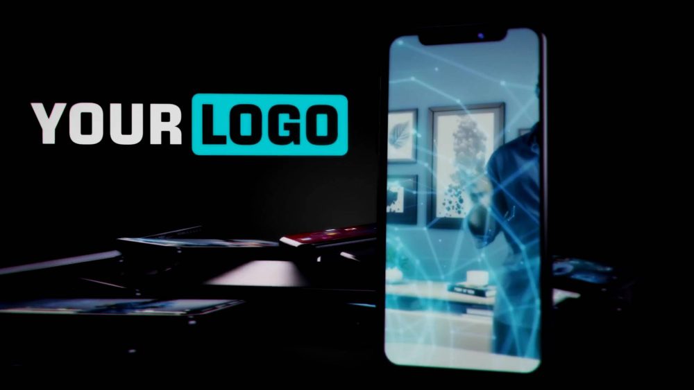 Matrix Phones Slides template mobile UI animation preview