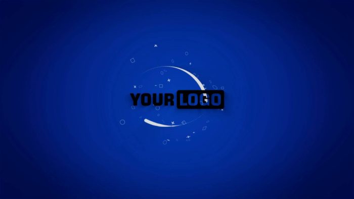 Minimal Shapes Reveal template geometric logo animation preview