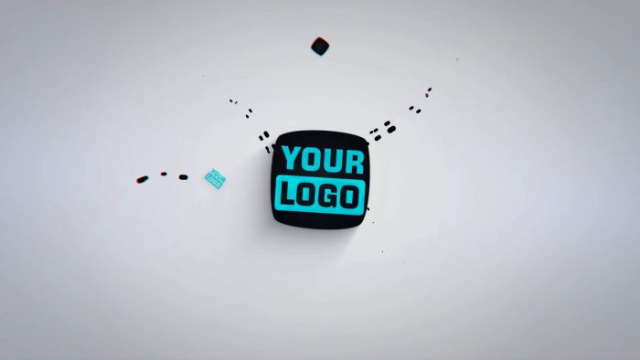 minimal shapes unveil logo animation