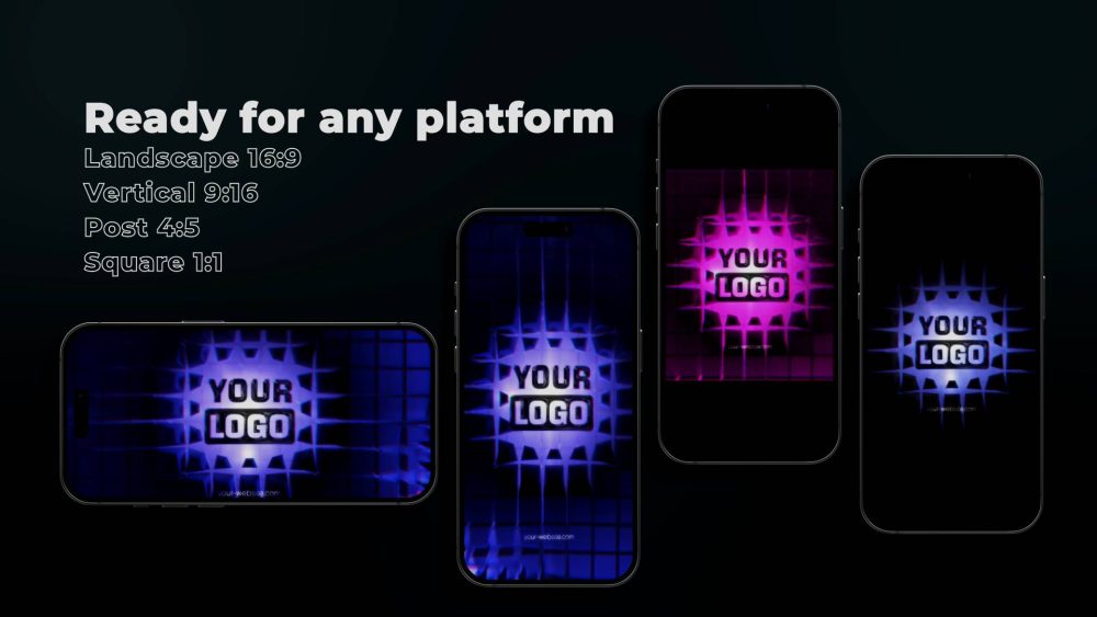 Neo Cube Identity template futuristic logo animation preview