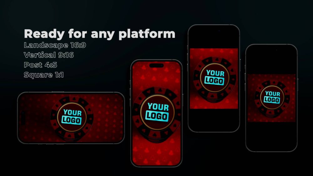 Online Poker Unveil template poker logo animation preview