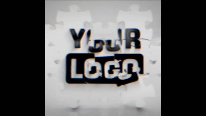 Puzzle Intro Reveal template logo puzzle animation preview