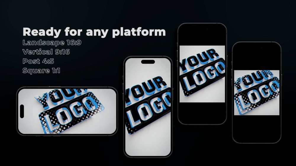Sleek Corporate Unveil template clean logo animation preview