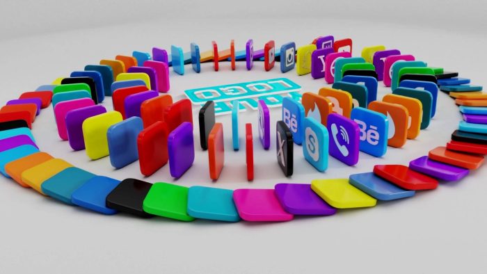 Social Media Dominos template domino-style logo preview