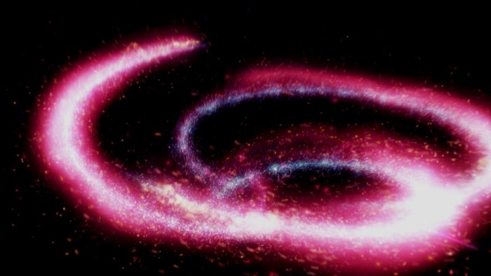 Stylish particles logo animation